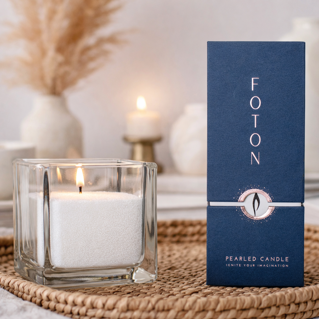 Foton キャンドル Gift Set with Vase - Scented White – FotonCandle