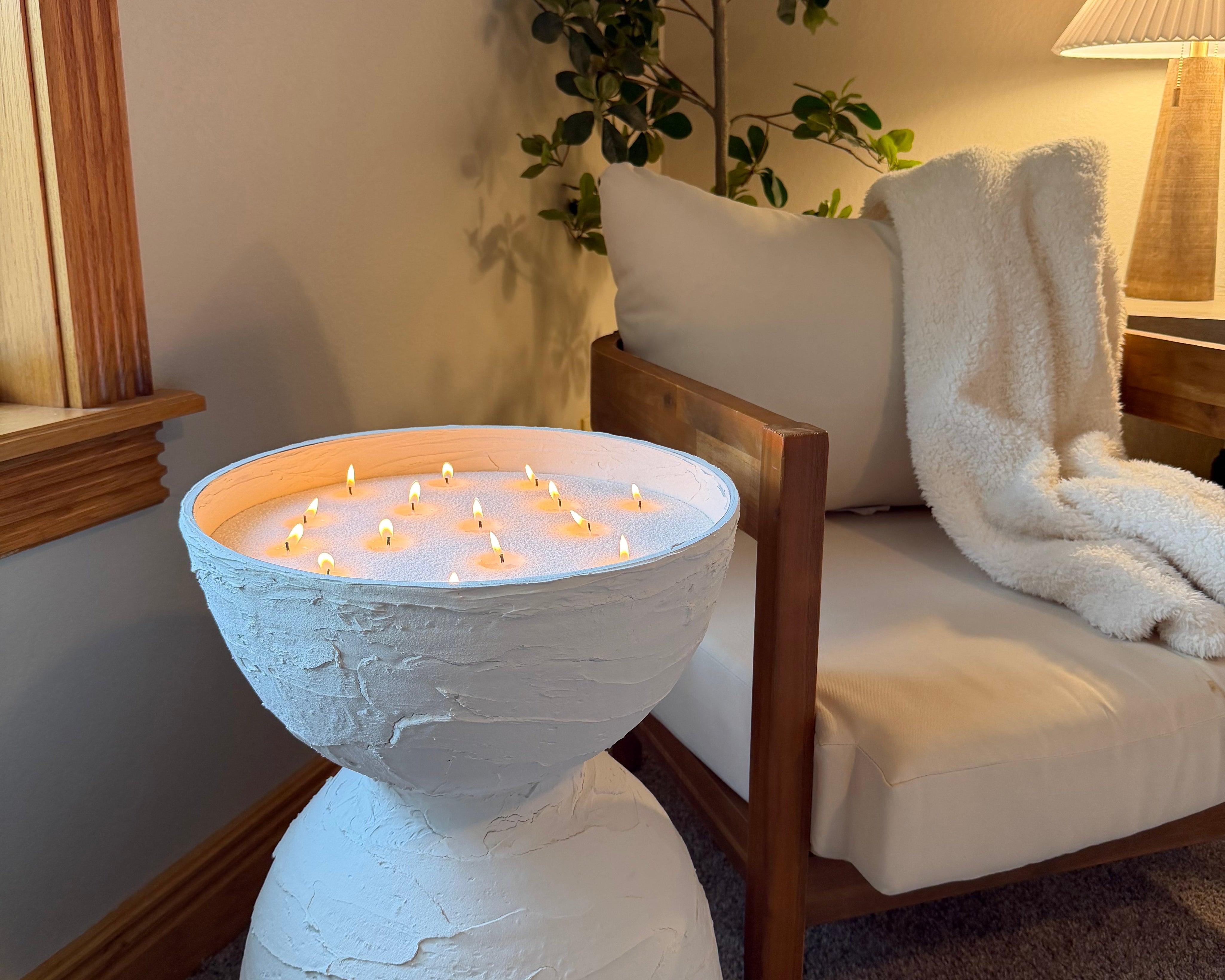 DIY Candle End Table: How to Turn 3 Planters Into One Giant Candle