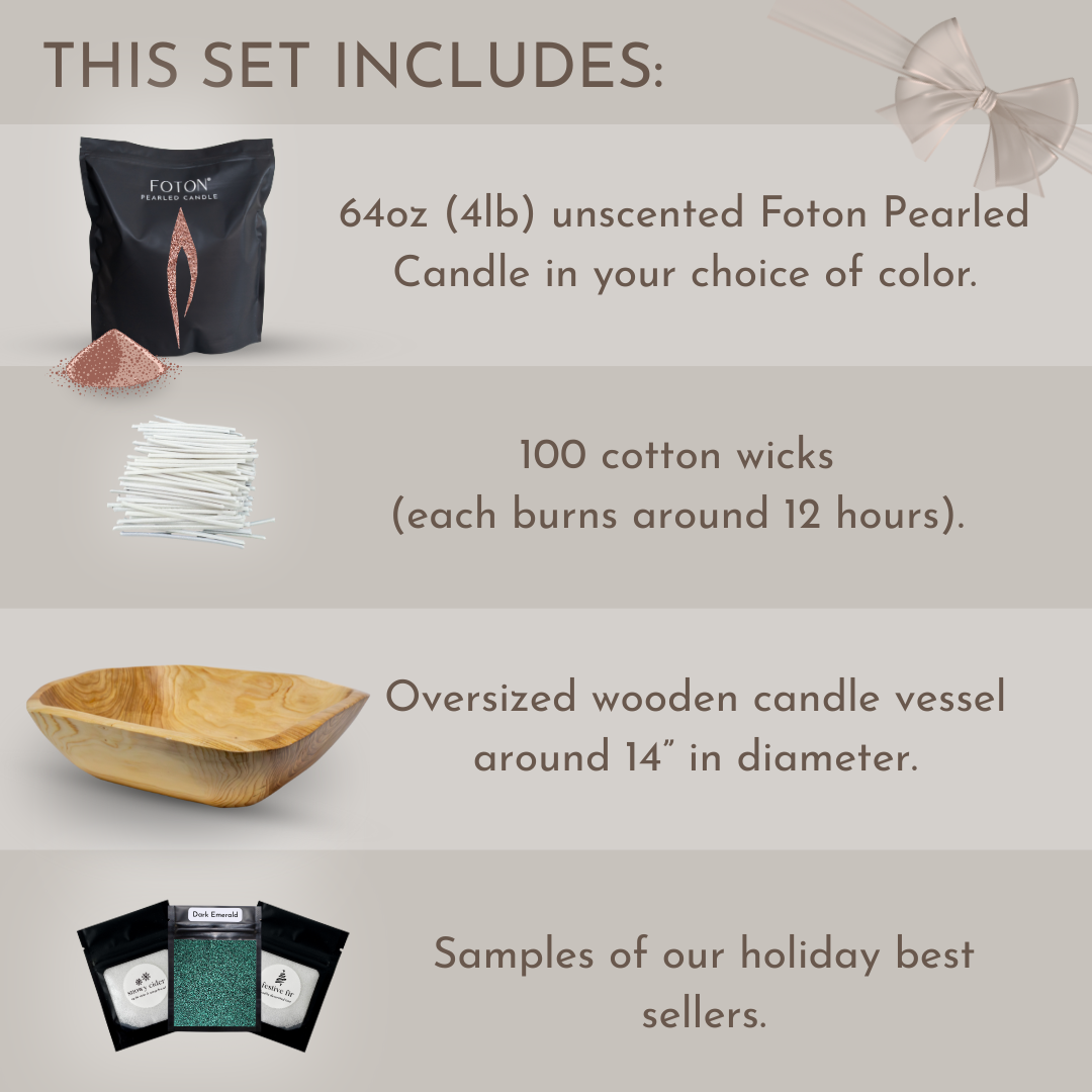 Deluxe Wooden Gift Bundle - Unscented Colored