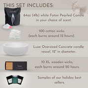 Deluxe Concrete Gift Bundle - Scented White