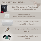 Deluxe Concrete Gift Bundle - Unscented Colored