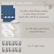 Candle & Vase 6-Pack - Scented