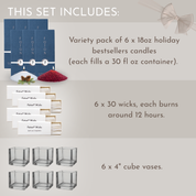 Candle & Vase 6-Pack - Holiday Bestsellers