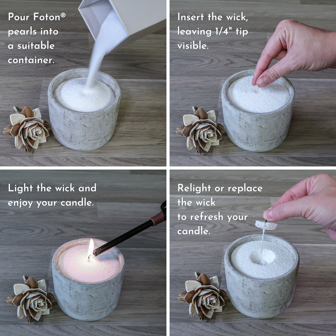 Foton® XL Kit - Scented in 2023  Pearl candle, Safe cleaning products,  Candle containers
