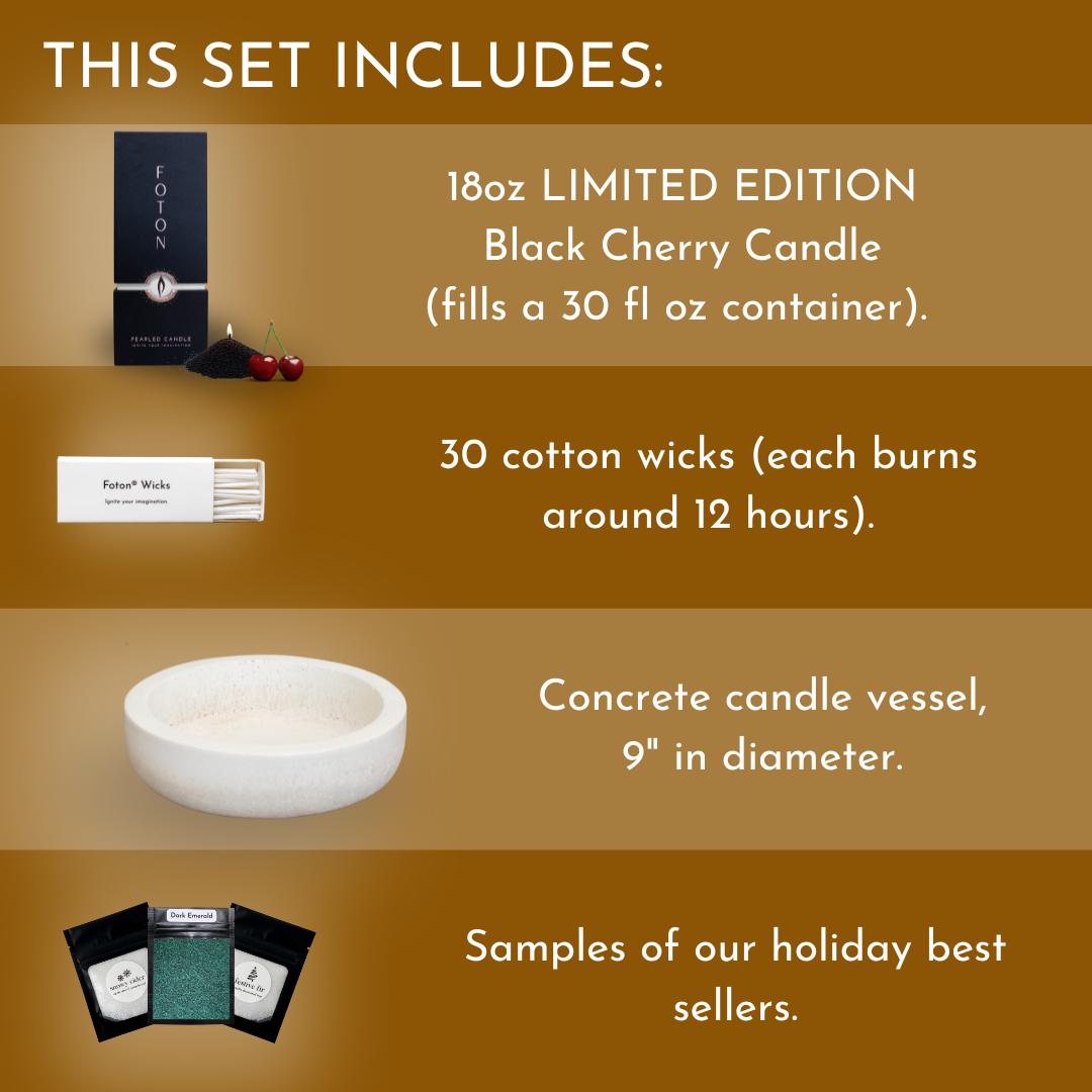 Black Cherry Concrete Gift Set