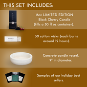 Black Cherry Concrete Gift Set