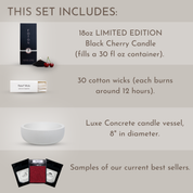 Black Cherry Concrete Gift Set
