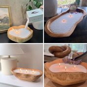 Wood Bowl Gift Set - Scented White