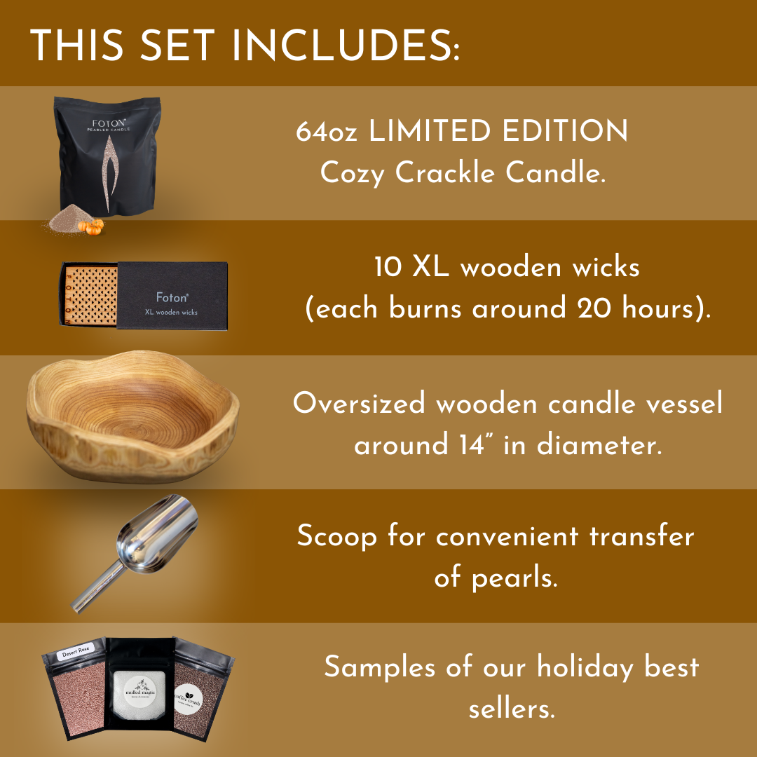 Cozy Crackle Grande Wooden Gift Set