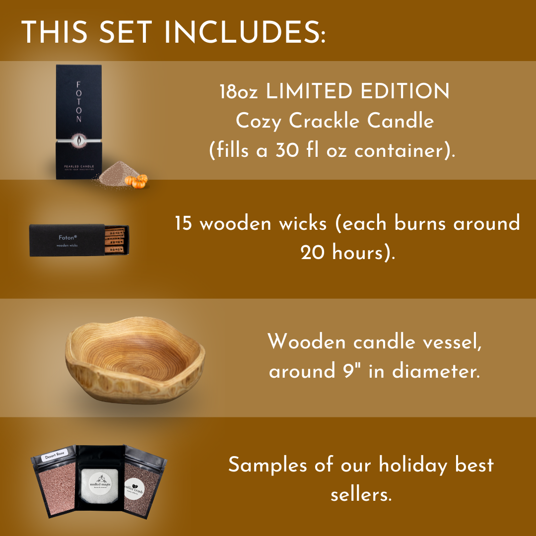 Cozy Crackle Wooden Gift Set