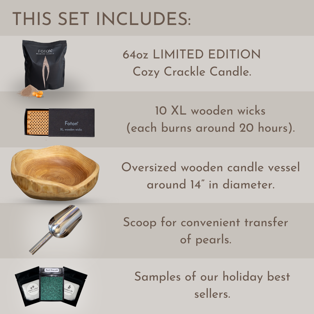 Cozy Crackle Deluxe Wooden Gift Set