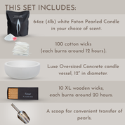 Deluxe Concrete Gift Set - Scented White