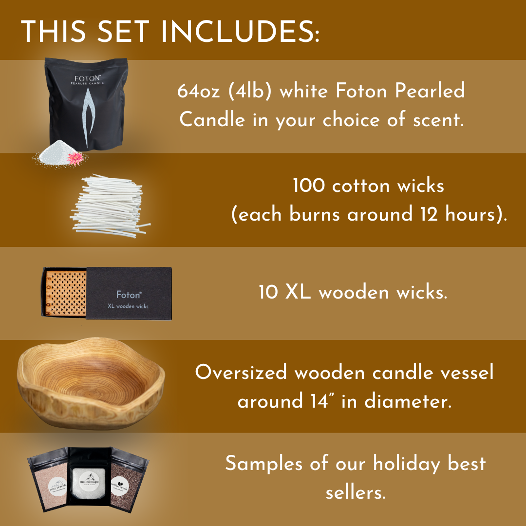 Deluxe Wooden Gift Bundle - Scented White