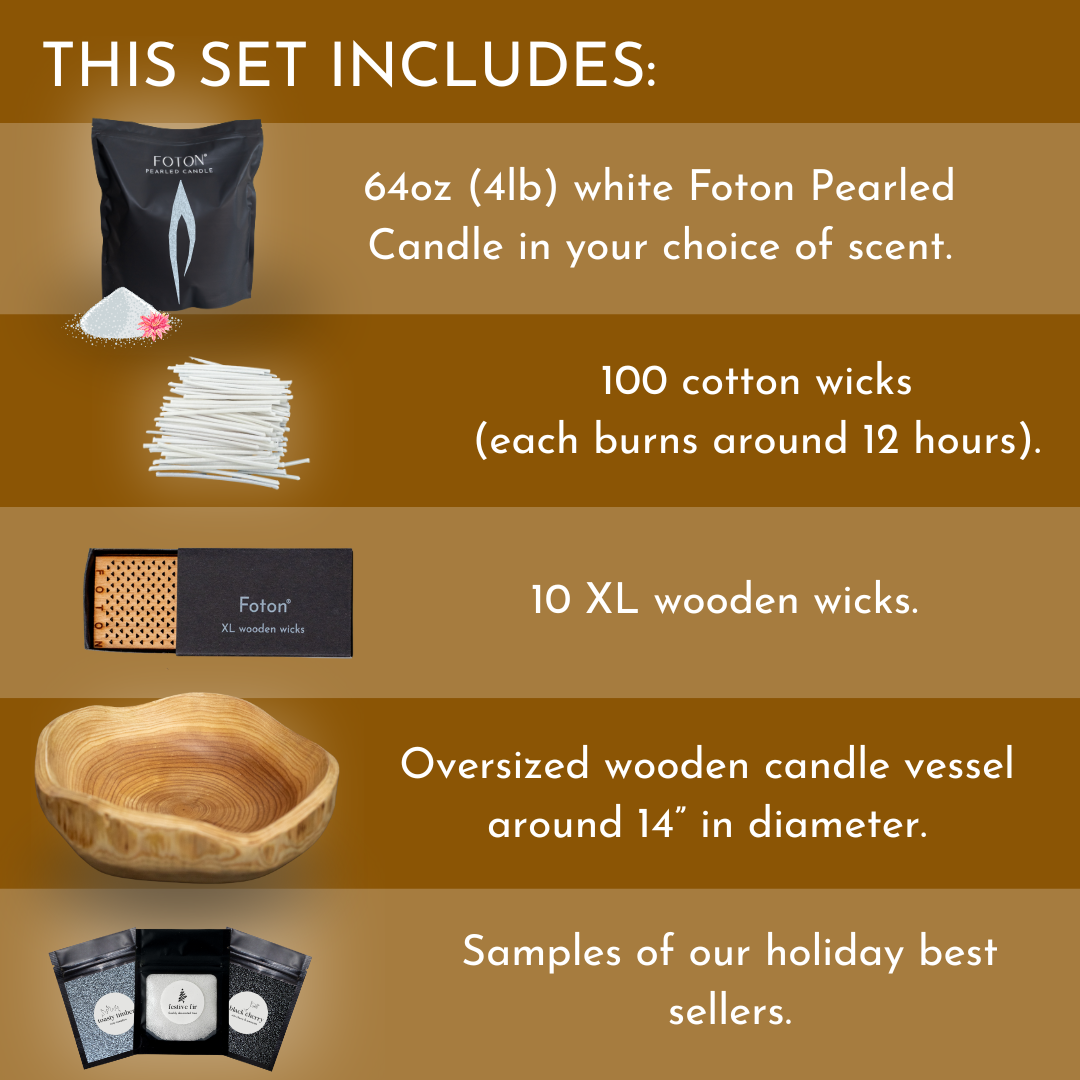 Deluxe Wooden Gift Bundle - Scented White