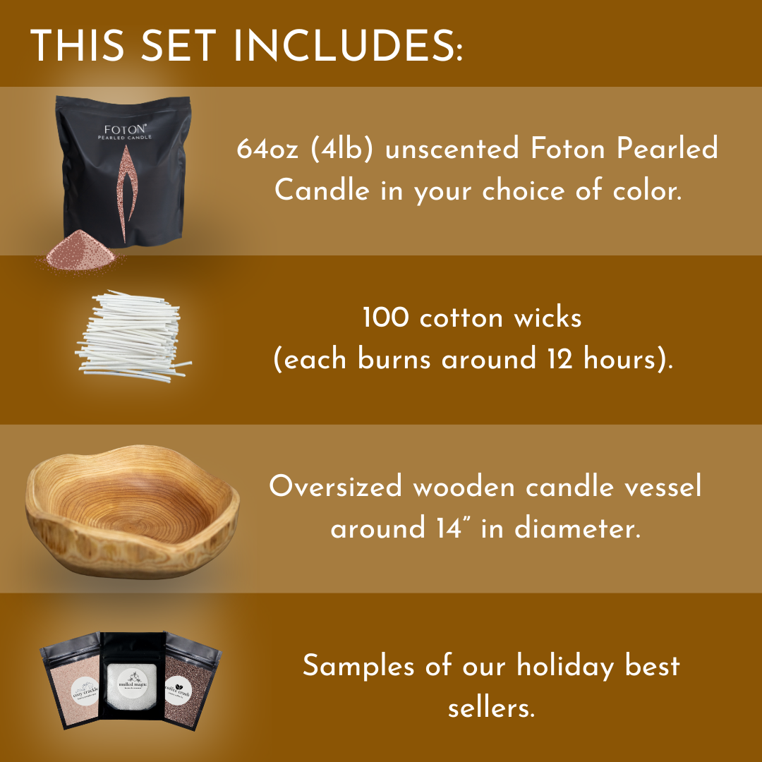 Deluxe Wooden Gift Bundle - Unscented Colored