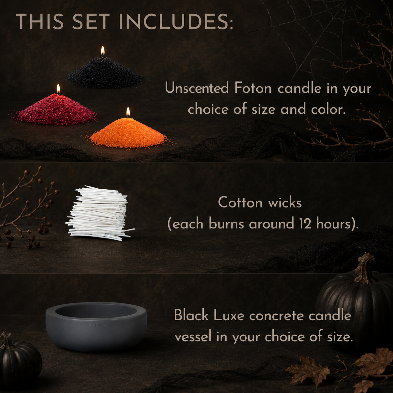 Luxe Halloween Candle Set