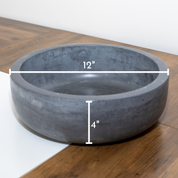Round Concrete Candle Vessel - Grande