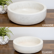 Round Concrete Candle Vessel - Grande