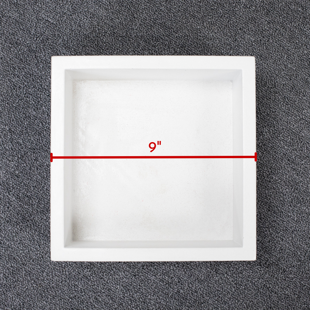 Square Concrete Candle Vessel