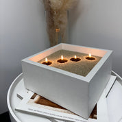 Square Concrete Candle Vessel