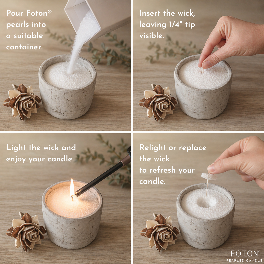 Gift Set with Vase - Scented White – FotonCandle Gift Set with Vase - Scented White – FotonCandle